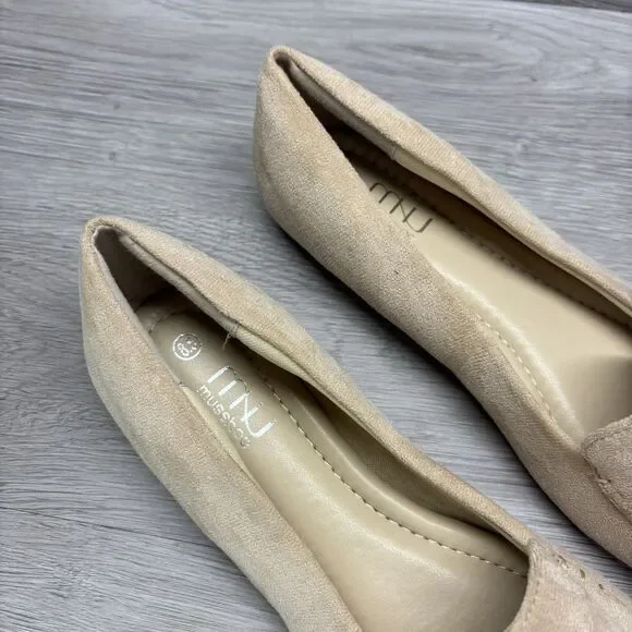 MUSSHOE Loafers for Women Comfortable Pointed Toe SIZE 8.5 Tan Casual Formal - Picture 8 of 12